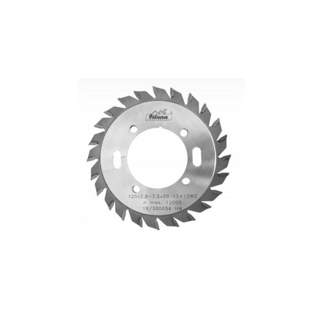 Pílový kotúč na drevo D120x2,8-3,6x50 12+12 WZ RAP TK 5393.1 93.1 predrez PILANA