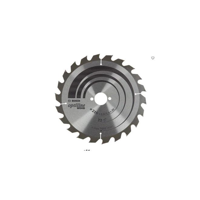 Pílový kotúč na drevo D216x2,6x30 22z BOSCH