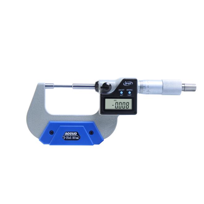 Mikrometer 0-25 / 0,001 strmeňový digitálny presnosť ±4 µm ACCUD