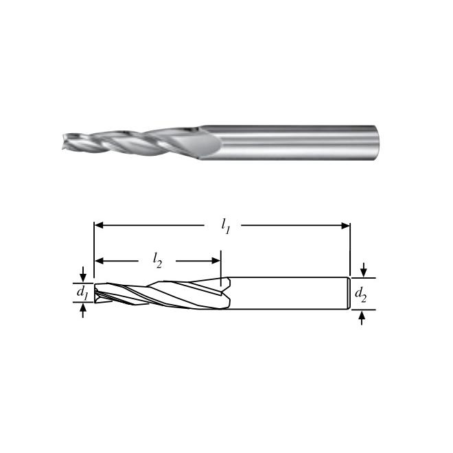 Fréza D3/32" 76/12,7 3z 10° TK PTS 32313