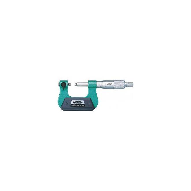 Mikrometer na meranie závitov 0-25mm stúpanie 0,4-7mm 0,01mm Insize