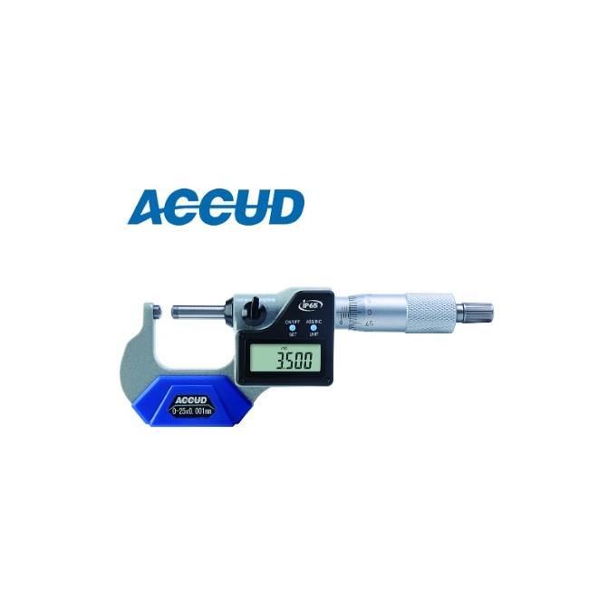 Mikrometer 50-75 / 0,001 strmeňový digitálny jednostranný sférický dotyk IP65