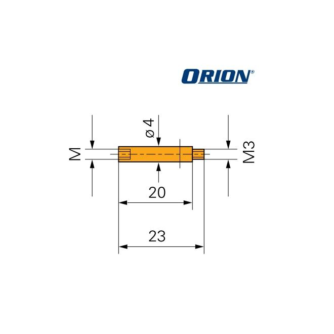 Predĺženie k meraciemu dotyku M3 x M2,5 L20 ORION
