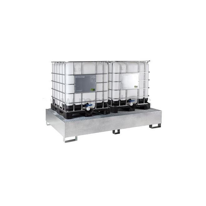 Vaňa záchytná 2300x1500x300 mm 1000 l oceľová zinkovaná pre IBC kontajner