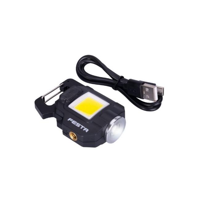 Svietidlo LED 750lm IP44 s magnetom a karabinou FESTA