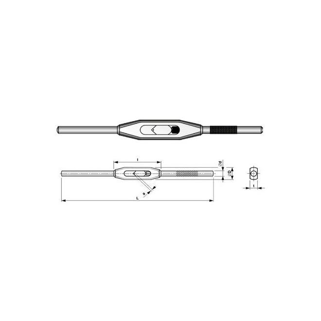 Vratidlo 3,15-6,3 mm na závitníky ČSN 24 1126