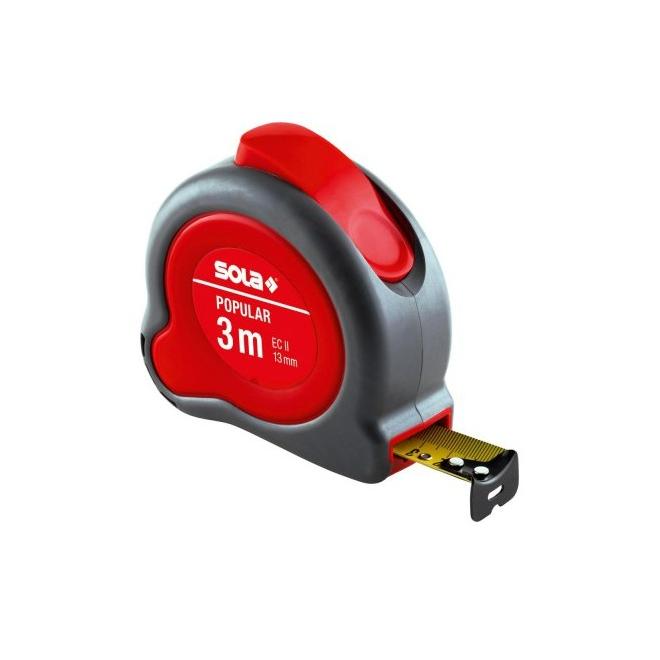 Zvinovací meter 3 m šírka 13 mm Popular 50024701 Sola