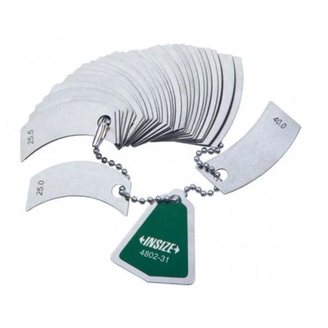 Šablóna na polomery 25-40 mm 31 listov Insize