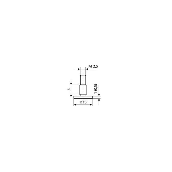 Dotyk D7,5 x 1 mm pre hĺbkomer MAHR (4882022)