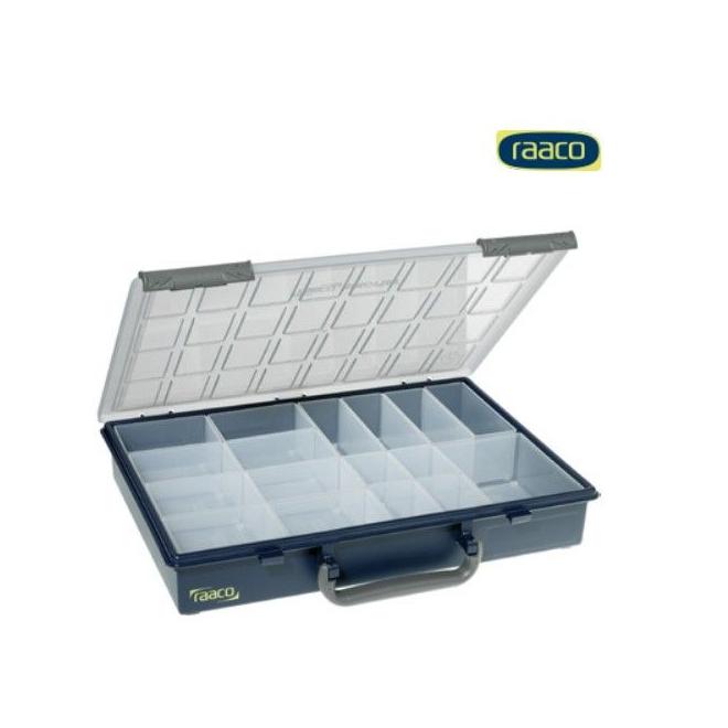 Kufrík 57x338x261 mm sortimentný plastový 17 vyberateľné prepážky RAACO ASSORTER