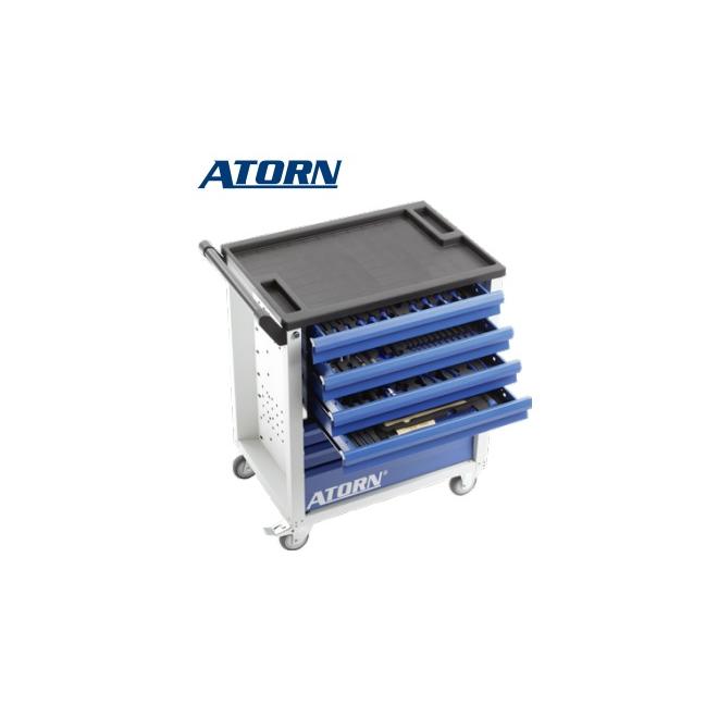 Vozík dielenský 913x778x496 mm 7 zásuviek s náradím 151ks ATORN