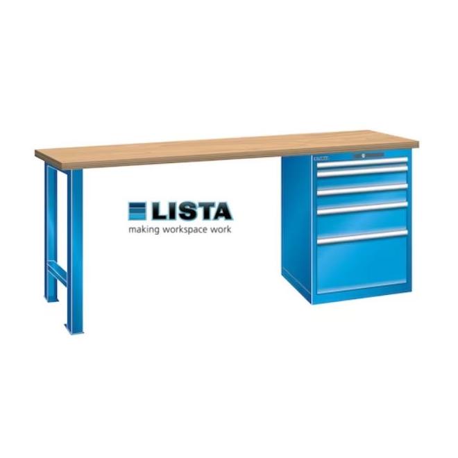 Stôl dielensky 1500x700x840 mm 27x27E 5zás zámok R5012 LISTA