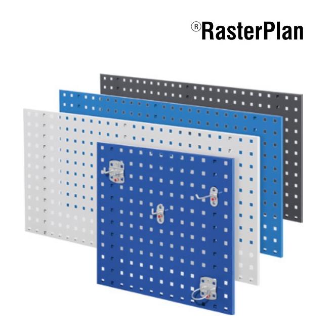 Panel 500x450 mm dierovaný na stenu a dielenské stoly RAL 5010 RASTERPLAN