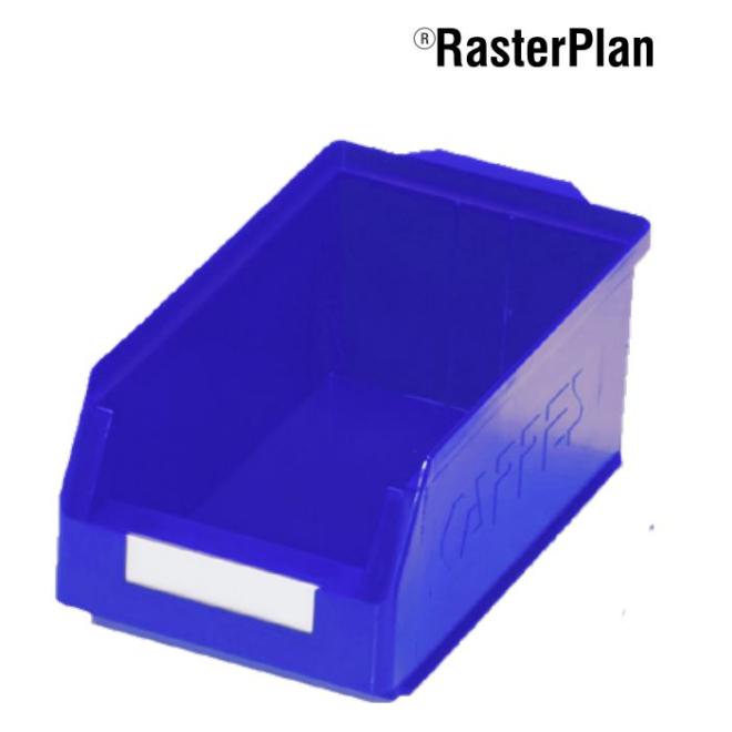 Prepravka regálová 350x200x150 mm priehľadná modrá velkosť 4 RASTERPLAN