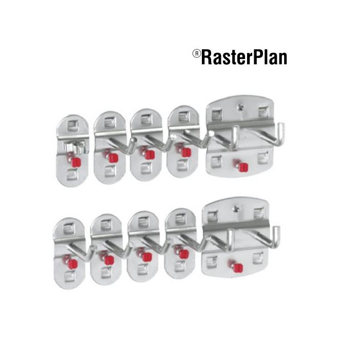 Držiak sada 10ks na náradie oceľový plech RASTERPLAN