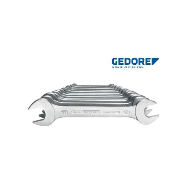 Kľúč 6x7-27x32 DIN 3110 sada 12 ks otvorený obojstranný GEDORE