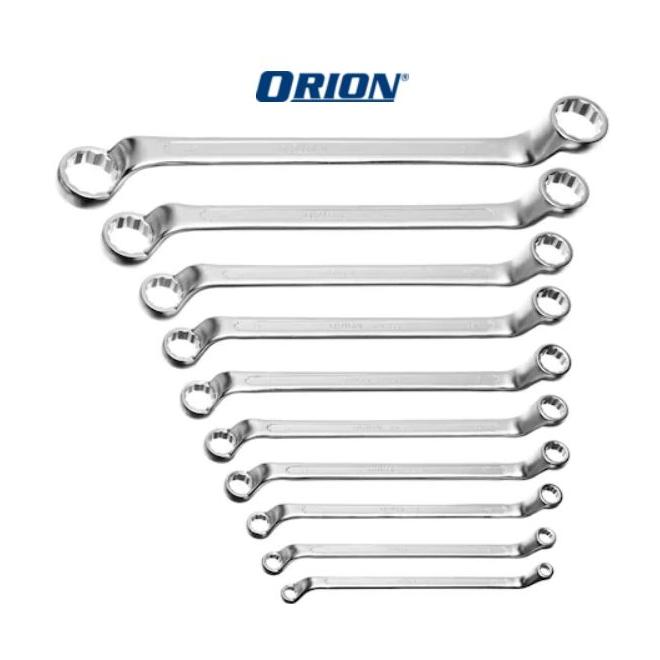 Kľúč 6x7/30x32 DIN 838 sada 10ks očkoplochý vyhnutý obojstranný ORION