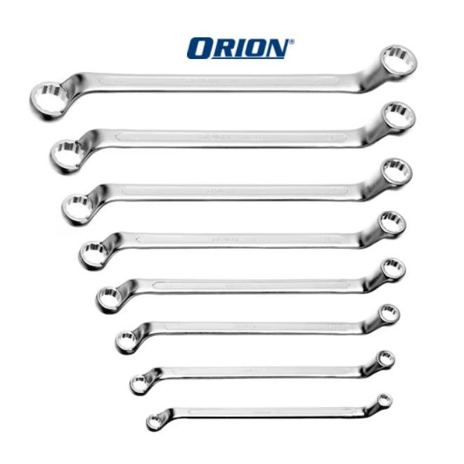 Kľúč 6x7/20x22 DIN 838 sada 8ks očkoplochý vyhnutý obojstranný ORION