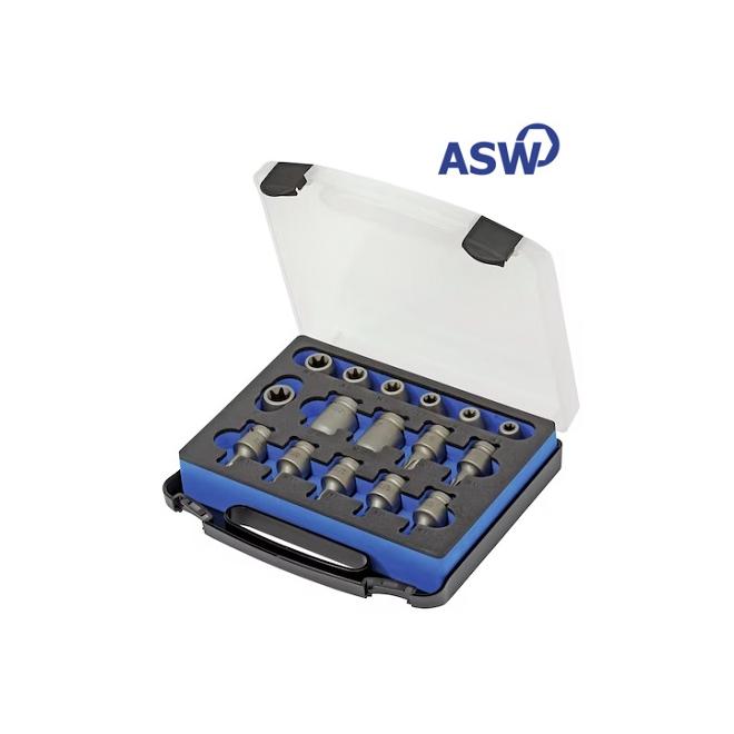 Sada nástrčných kľúčov 1/2" TORX 16 dielna sada ASW