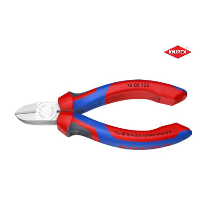 Kliešte 125 mm štikacie bočné s fazetou Knipex 76 05 125