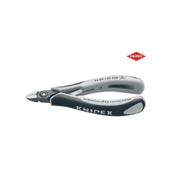 Kliešte 125 mm štikacie bočné na elektroniku Knipex 79 02 125 ESD
