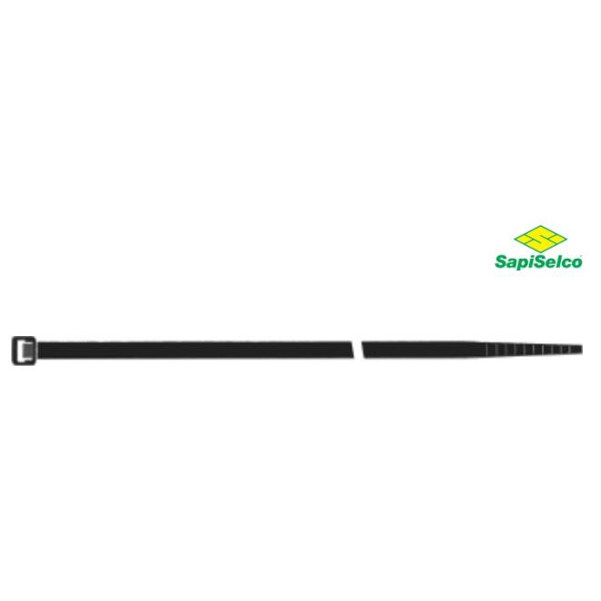 Pásky 100 x 2,5 mm sťahovacie čierne 100ks SAPI-SELCO
