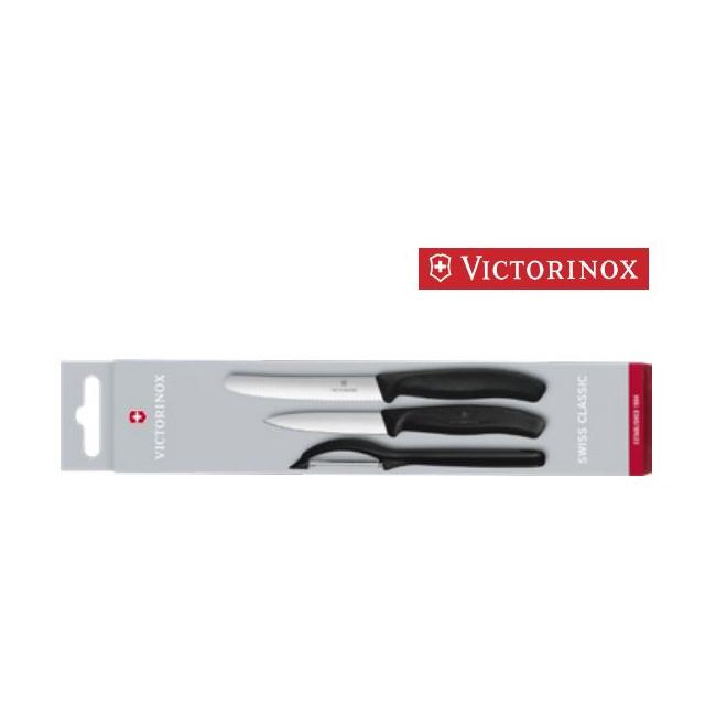Nôž a škrabka kuchynská sada 3ks VICTORINOX