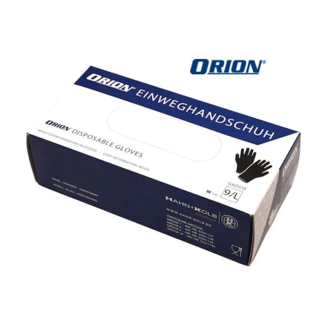 Rukavice nitrilové jednorazové 7 čierné 100ks ORION