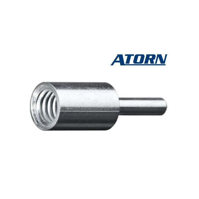 Adaptér závitový 1/2" na stopku D6 L-50mm pre kefy ATORN