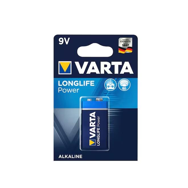 Batéria alkalická typ 9,0V/DC VARTA LONGLIFE POWER