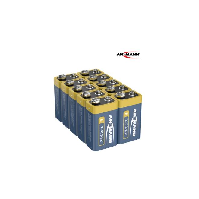 Batéria alkalická typ 9V bal. 10ks ANSMANN X-Power
