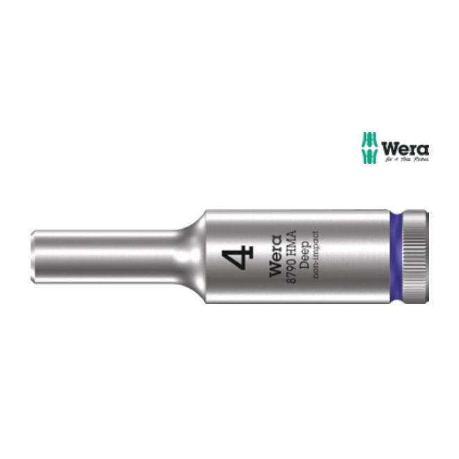 Hlavica 1/4" 4 mm DIN 3124 6-hran dlhá nástrčná WERA