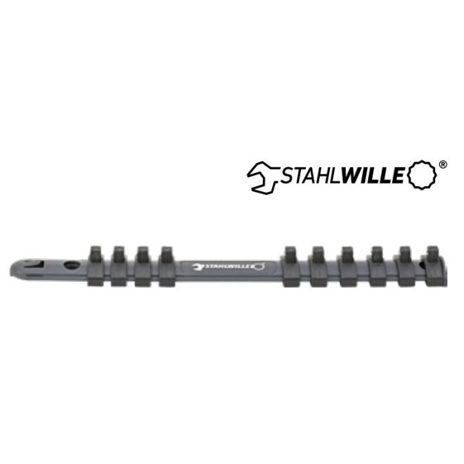 Držiak L255 mm na nástrčné kľúče 1/4" (10ks) plastový STAHLWILLE
