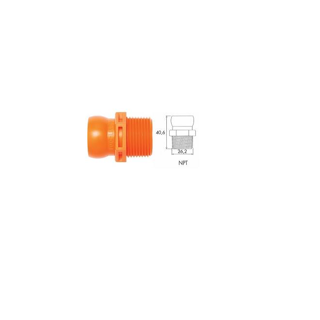 Hrdlo 3/4" so závitom NPT 3/4" Loc-Line