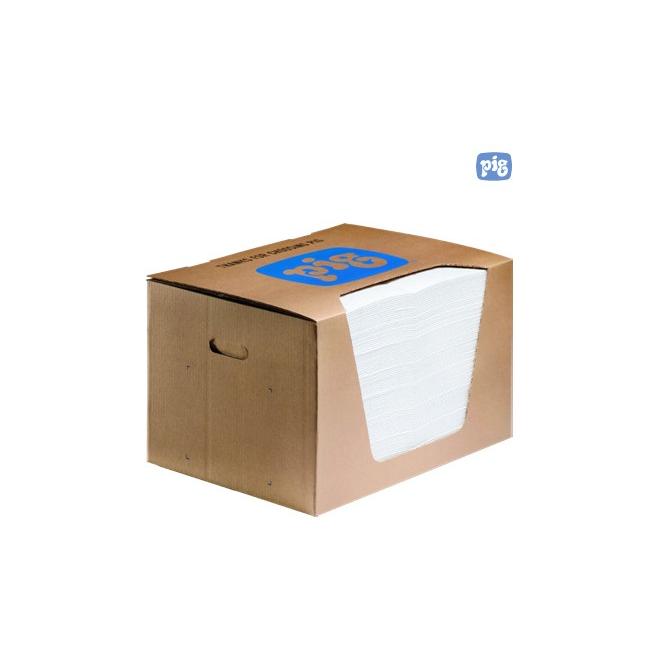 Rohož 380x510mm absorpčná na olej biela 100 (balenie 100 ks) PIG