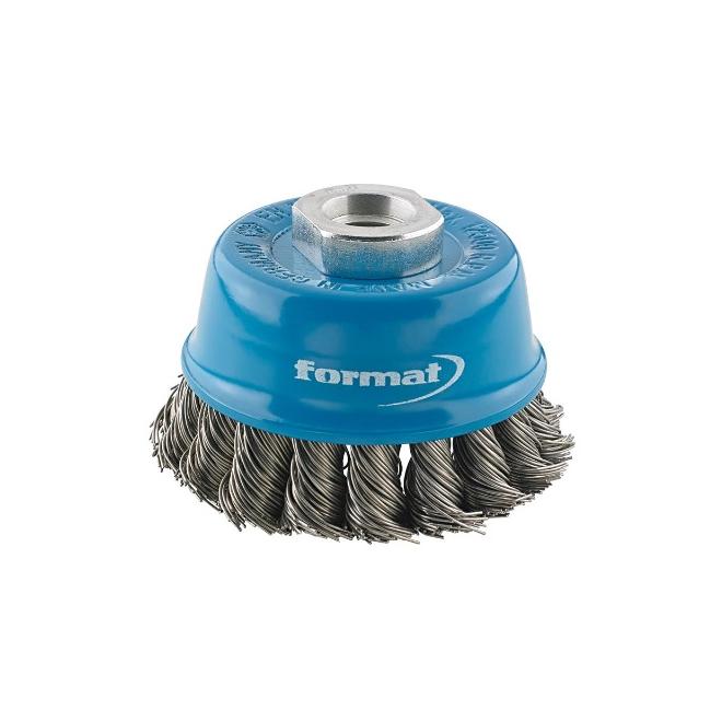 Kartáč D65 hrncový oceľový drôt 0,3 vrkočový M14 FORMAT