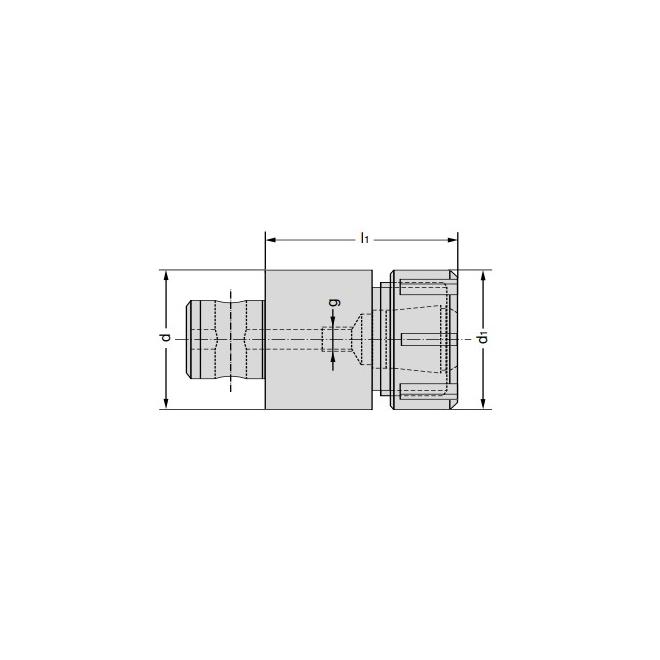 Upínač d40 ER25 D1-16 ABS40xER25x64 GeWeFa