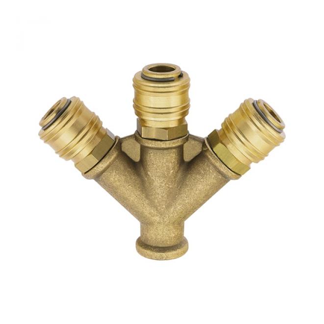 Rozdeľovač s 2 rýchlospojkami G3/8" RIEGLER