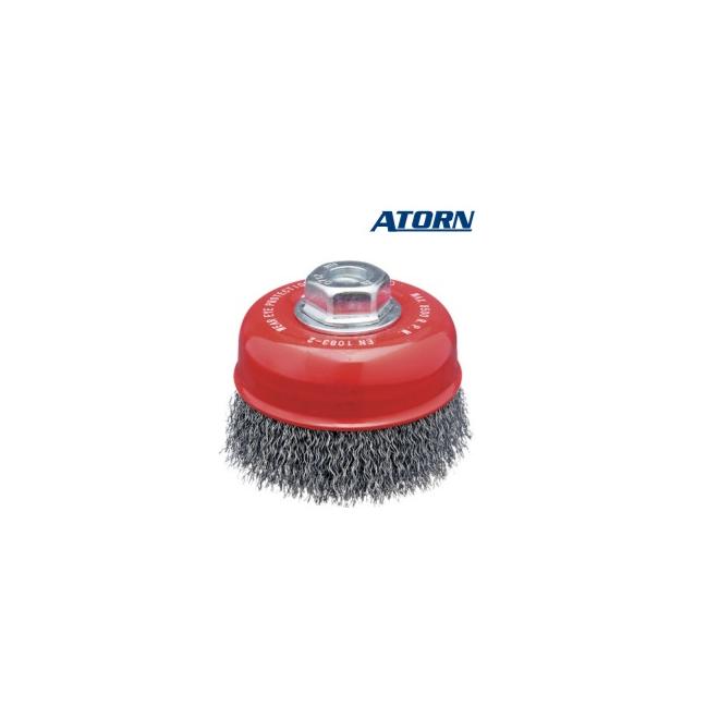 Kefa D100 x 0,3 mm závit M14 okrúhly vlnitý oceľový drôtený ATORN