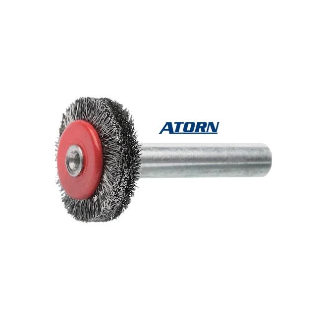 Kartáč D30 x 9 x 6 0,20 mm oceľový drôtený zvlnený V2A ATORN