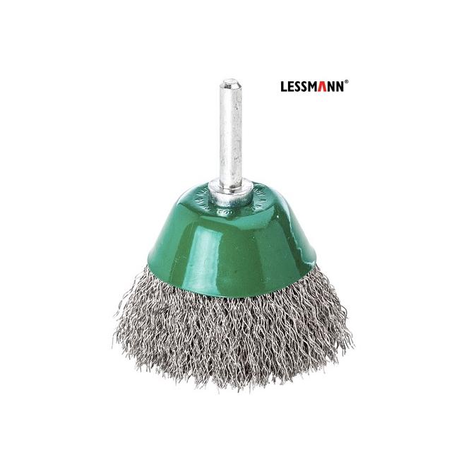 Kartáč D50 hrncový nerezový drôt zvlnený LESSMANN