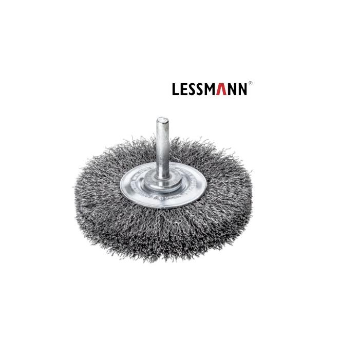 Kartáč D80 x 19 x 6 drôt 0,3 mm oceľový drôtený zvlnený 418163 LESSMANN