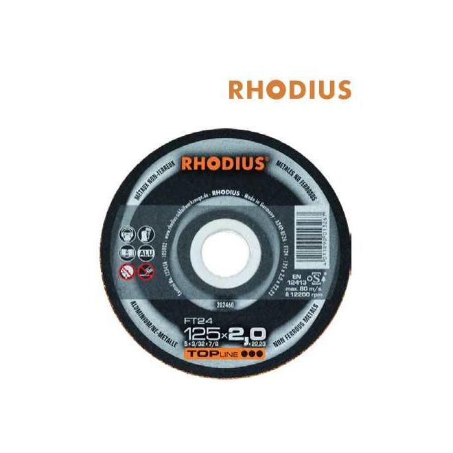 Rezný kotúč 125x2x22,2 mm pre neželezné kovy FTK24 RHODIUS