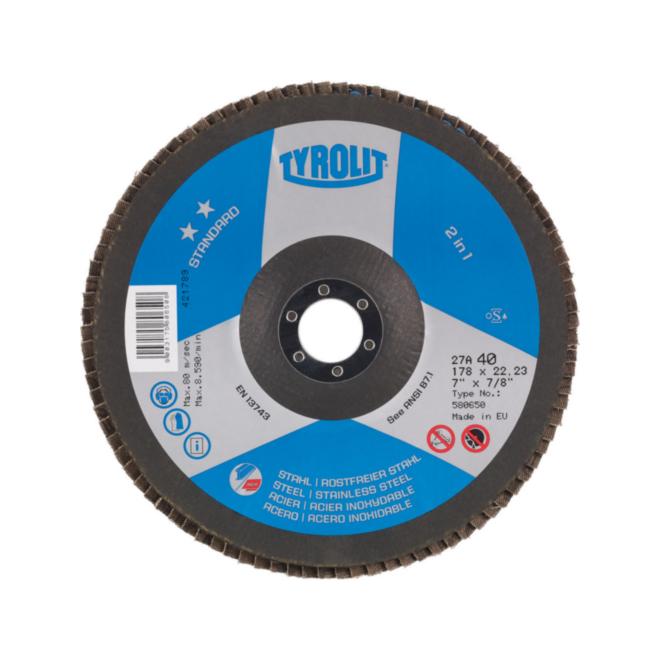 Lamelový kotúč T27A 125x22,23 šikmý ZA40-B zirkónkorund Tyrolit Standard 2in1