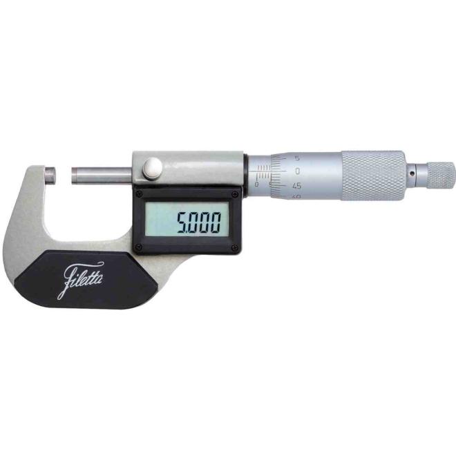 Mikrometer 50-75 / 0,001 strmeňový digitálny presný IP54 SCHUT