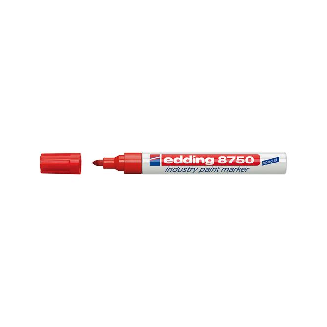 Popisovač - fixka červená Edding typ 8750 s guľatým hrotom