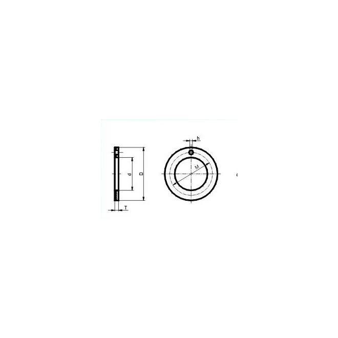 Axiálne ložisko B10 A50 KU s vrstvou PTFE