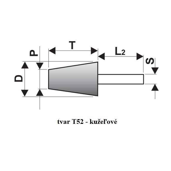 Brúsne teliesko T52 16/6x25-6x40 kužeľové 99BA 80 M 7 V Tyrolit 32351 1635.00