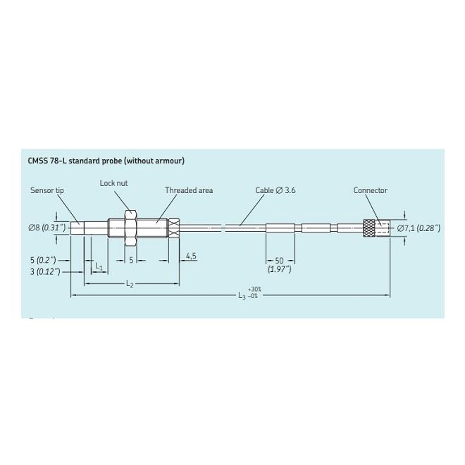 CMSS 78-LM2-00-03-50 SKF sonda s káblom