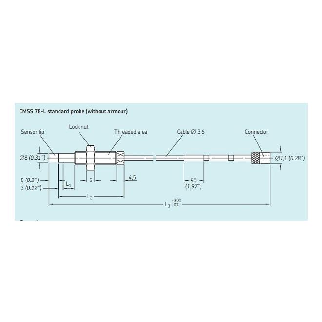 CMSS 78-LM2-00-03-50 SKF sonda s káblom